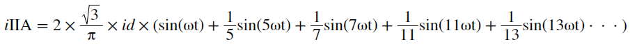 第二整流橋網(wǎng)側(cè)電流傅里葉級(jí)數(shù)展開
